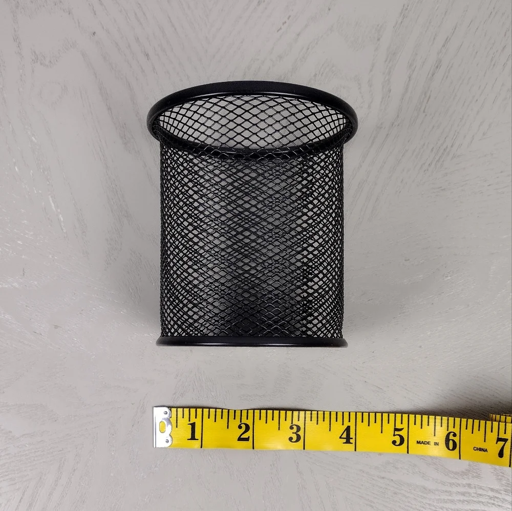 Office Supplies Black Mesh Organizer